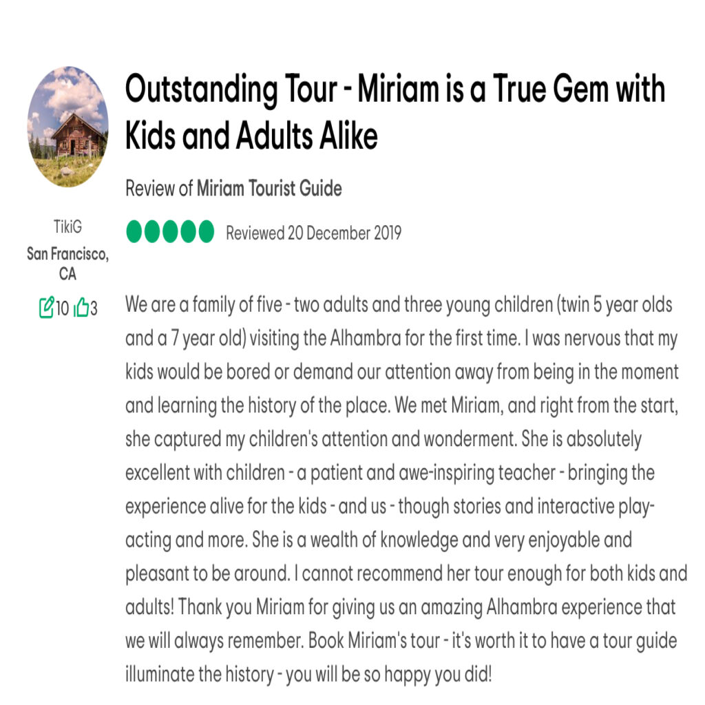 Client review in TripAdvisor